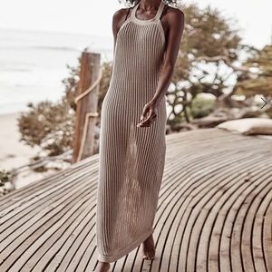 Summersalt The Crochet Halter Dress in Natural, NWT, Small, sold out!